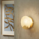 Alabaster Brass Wall Light