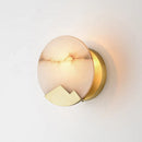 Alabaster Brass Wall Light