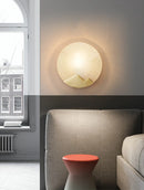 Alabaster Brass Wall Light