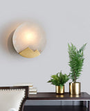 Alabaster Brass Wall Light