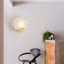 Alabaster Brass Wall Light