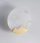 Alabaster Brass Wall Light
