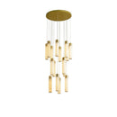 Alabaster Celestial Brass Cascade Chandelier