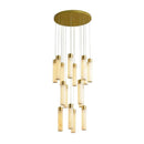 Alabaster Celestial Brass Cascade Chandelier
