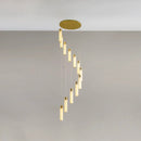 Alabaster Celestial Brass Cascade Chandelier
