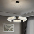 Delia Rectangular Alabaster Chandelier