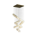 Cube Alabaster Staircase Chandelier
