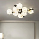 Alabaster Cubist Ceiling Lamp
