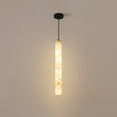 Alabaster Cylindrical Pendant Light