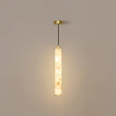 Alabaster Cylindrical Pendant Light