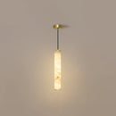 Alabaster Cylindrical Pendant Light
