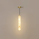 Alabaster Cylindrical Pendant Light