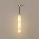Alabaster Cylindrical Pendant Light