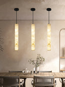 Alabaster Cylindrical Pendant Light