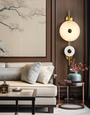 Alabaster Eclipse Round Wall Light