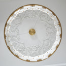 Alabaster Halo Brass Chandelier