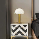 Hemispherical Alabaster Table Lamp