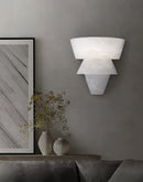 Alabaster Tiered Cone Wall Light