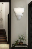Alabaster Tiered Cone Wall Light