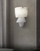 Alabaster Tiered Cone Wall Light