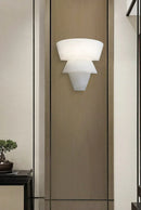 Alabaster Tiered Cone Wall Light