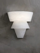Alabaster Tiered Cone Wall Light