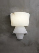 Alabaster Tiered Cone Wall Light