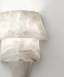 Alabaster Tiered Cone Wall Light