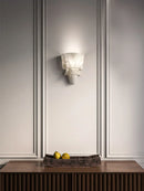 Alabaster Tiered Cone Wall Light