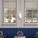 Alabaster Tiered Cone Wall Light