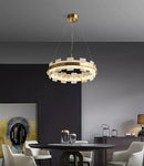 Alabaster Rectangle Annular Chandelier