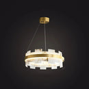 Alabaster Rectangle Annular Chandelier