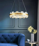 Alabaster Rectangle Annular Chandelier