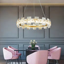 Alabaster Rectangle Annular Chandelier