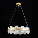 Alabaster Rectangle Annular Chandelier