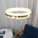 Alabaster Rectangle Annular Chandelier