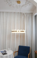 Alabaster Rectangle Annular Chandelier
