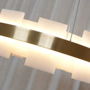 Alabaster Rectangle Annular Chandelier