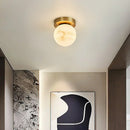 Alabaster Melange Brass Ceiling Light