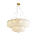 Alabaster Modern Cascade Tiered Chandelier