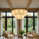 Alabaster Modern Cascade Tiered Chandelier
