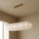 Alabaster Modern Cascade Tiered Chandelier