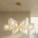 Alabaster Modern Cascade Tiered Chandelier