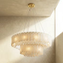 Alabaster Modern Cascade Tiered Chandelier