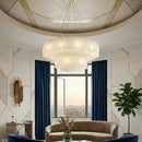Alabaster Modern Cascade Tiered Chandelier