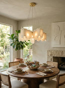 Alabaster Modern Cascade Tiered Chandelier