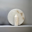 Alabaster Modern Disc Table Lamp