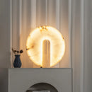 Alabaster Modern Disc Table Lamp
