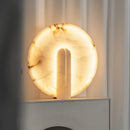 Alabaster Modern Disc Table Lamp
