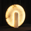 Alabaster Modern Disc Table Lamp